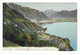 CPA COLORISEE LA COLLINE, MONT FLEURI, TERRITET - VEYTAUX ET CHATEAU DE CHILLON, SUISSE - Montreux