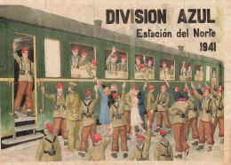 DIVISION AZUL - 1941 - ESTACION DEL NORTE - RARE BLOC COMPLET -10 "VIGNETTES BON Pour Un REPAS"- AIDE SOCIALE GUERRE  - - Variétés & Curiosités