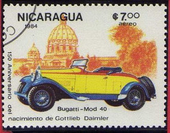 Nicaragua 1984 - 1 Valeur "Bugatti" Oblitéré - Used - Voitures