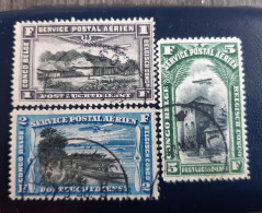 Congo Belge 1921 Avion Yvert 2, 3 & 4 - Usati