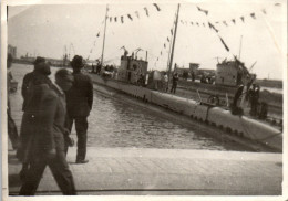 Photographie Photo Vintage Snapshot Amateur Marine Nationale Sous Marin  - War, Military