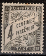 France Timbre-Taxe 1882 Type Duval Y&T N° 13 Neuf Sans Gomme NSG (*) Centrage Record - 1859-1959 Oblitérés