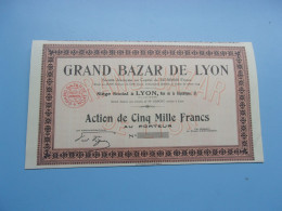 GBL Grand Bazar De Lyon (5000 Francs) - Altri & Non Classificati