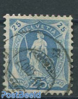 Switzerland 1906 25c, Grey-ultramarine, Perf. 11.75, Used Stamps - Usados