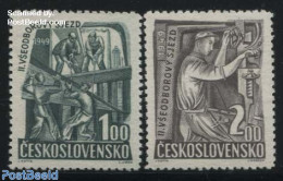 Czechoslovkia 1949 Labour Congress 2v, Mint NH - Sonstige & Ohne Zuordnung