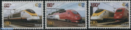 Belgium 1998 Railway Stamps 3v, Mint NH, Transport - Railways - Nuevos