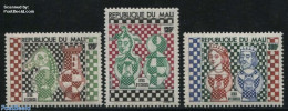 Mali 1977 Chess 3v, Mint NH, Sport - Chess - Ajedrez