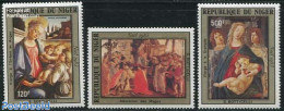 Niger 1983 Christmas 3v, Mint NH, Religion - Christmas - Art - Paintings - Natale