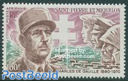 Saint Pierre And Miquelon 1972 Charles De Gaulle 1v, Mint NH, History - Politicians - World War II - WO2