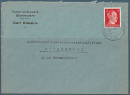 Lettre WWII Occupation Allemande De L'Alsace 1944 Obermodern - Cartas & Documentos