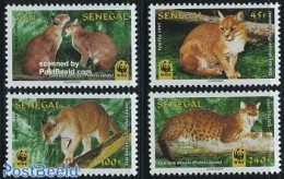 Senegal 1997 African Gold Cat, WWF 4v, Mint NH, Nature - Cats - World Wildlife Fund (WWF) - Senegal (1960-...)