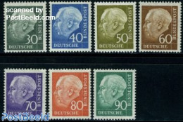 Germany, Federal Republic 1957 Definitives 7v, Normal Paper, Mint NH - Unused Stamps
