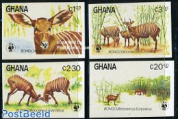 Ghana 1984 WWF, Bongo 4v Imperforated, Mint NH, Nature - World Wildlife Fund (WWF) - Andere & Zonder Classificatie