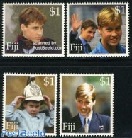Fiji 2000 Prince William 4v, Mint NH, History - Kings & Queens (Royalty) - Familles Royales