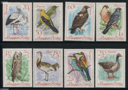 Hungary 1968 Bird Protection 8v, Mint NH, Nature - Birds - Ducks - Owls - Storks - Geese - Ungebraucht