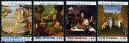 San Marino 2010 Paintings 4v, Mint NH, Health - Sport - Food & Drink - Rugby - Art - Modern Art (1850-present) - Paint.. - Neufs