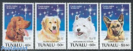 Tuvalu 1994 Year Of The Dog 4v, Mint NH, Nature - Various - Dogs - New Year - Nieuwjaar