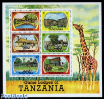 Tanzania 1978 Safari Hotels S/s, Mint NH, Nature - Transport - Various - Animals (others & Mixed) - Elephants - Giraff.. - Autos