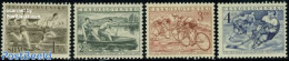 Czechoslovkia 1952 Sports 4v, Mint NH, Sport - Cycling - Ice Hockey - Kayaks & Rowing - Sport (other And Mixed) - Other & Unclassified