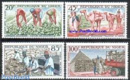 Niger 1963 Agriculture 4v, Mint NH, Nature - Transport - Various - Camels - Automobiles - Agriculture - Autos