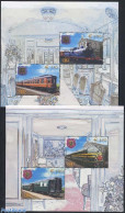 Belgium 2003 Railway Stamps 2 S/s, Mint NH, Transport - Railways - Ongebruikt