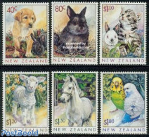 New Zealand 1999 Domestic Animals 6v, Mint NH, Nature - Birds - Cats - Dogs - Horses - Rabbits / Hares - Unused Stamps