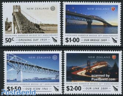 New Zealand 2009 Auckland Harbour Bridge 50th Anniv. 4v, Mint NH, Art - Bridges And Tunnels - Ongebruikt