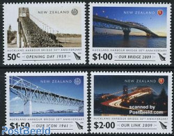 New Zealand 2009 Auckland Harbour Bridge 50th Anniv. 4v, Mint NH, Art - Bridges And Tunnels - Unused Stamps