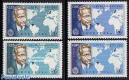 Venezuela 1963 Dag Hammarskjold 4v, Mint NH, History - Various - United Nations - Maps - Géographie