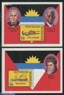 Antigua & Barbuda 1992 Inventions 2 S/s, Mint NH, Science - Transport - Inventors - Ships And Boats - Bateaux