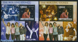 Sao Tome/Principe 2006 Rolling Stones 2 S/s (silver/gold), Mint NH, Performance Art - Music - Popular Music - Muziek
