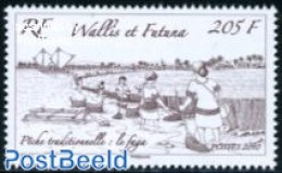 Wallis & Futuna 2010 Tradional Fishing, Le Faga 1v, Mint NH, Nature - Transport - Fishing - Ships And Boats - Peces