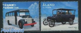 Aland 2012 Omnibus History 2v, Mint NH, Transport - Automobiles - Autos