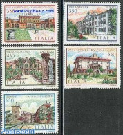 Italy 1986 Famous Villas 5v, Mint NH, Art - Architecture - Otros & Sin Clasificación