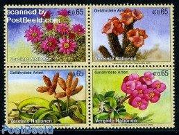 United Nations, Vienna 2010 Endangered Flora 4v [+], Mint NH, Nature - Cacti - Flowers & Plants - Cactusses