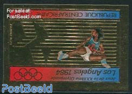 Central Africa 1982 Olympic Games 2v, Gold, Imperforated, Mint NH, Sport - Athletics - Olympic Games - Athletics