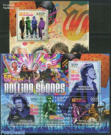 Central Africa 2012 Rolling Stones 2 S/s, Mint NH, Performance Art - Music - Popular Music - Muziek