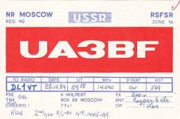 AK 213583 QSL - USSR - Nr Moscow - Radio-amateur