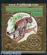 Central Africa 1982 Rotary, Leopard 1v Gold, Mint NH, Nature - Various - Animals (others & Mixed) - Cat Family - Rotary - Rotary, Lions Club
