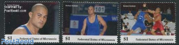 Micronesia 2014 Keitani Graham, Basketball 3v, Mint NH, Sport - Sport (other And Mixed) - Weightlifting - Gewichtheben