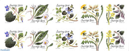 Sweden 2018 Eatable Plants 2x5v, Foil Sheet, Mint NH, Health - Nature - Food & Drink - Flowers & Plants - Stamp Booklets - Nuevos