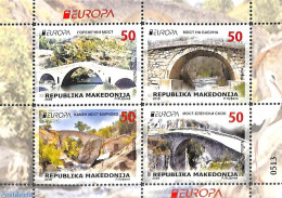North Macedonia 2018 Europa S/s From Booklet, Mint NH, History - Europa (cept) - Art - Bridges And Tunnels - Ponts