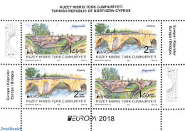 Turkish Cyprus 2018 Europa, Bridges S/s, Mint NH, History - Europa (cept) - Art - Bridges And Tunnels - Brücken