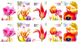 Sweden 2019 Tulips 2x5v Foil Booklet, Mint NH, Nature - Flowers & Plants - Unused Stamps