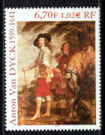 400ème Anniversaire De La Naissance Du Peintre Flamand Antoon Van Dyck : "portrait De Charles à La Chasse" - Unused Stamps