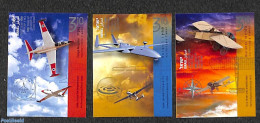Israel 2013 Aviation 3v, Imperforated, Mint NH, Transport - Aircraft & Aviation - Unused Stamps (with Tabs)