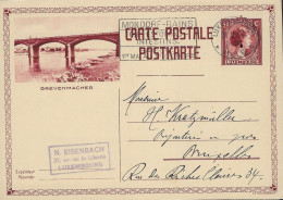 Luxembourg - Luxemburg - Carte-Postale  1933    Grevenmacher   Cachet  Luxembourg-Ville - Stamped Stationery