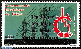 Benin 2007 Electric Communications Of Benin, Overprint, Mint NH, Various - Errors, Misprints, Plate Flaws - Neufs