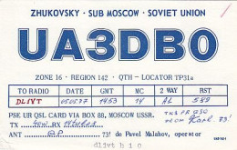 AK 213592 QSL - USSR - Zhukovsky - Amateurfunk