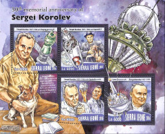 Sierra Leone 2016 50th Memorial Anniversary Of Sergei Korolev, Mint NH, Nature - Transport - Dogs - Space Exploration - Autres & Non Classés